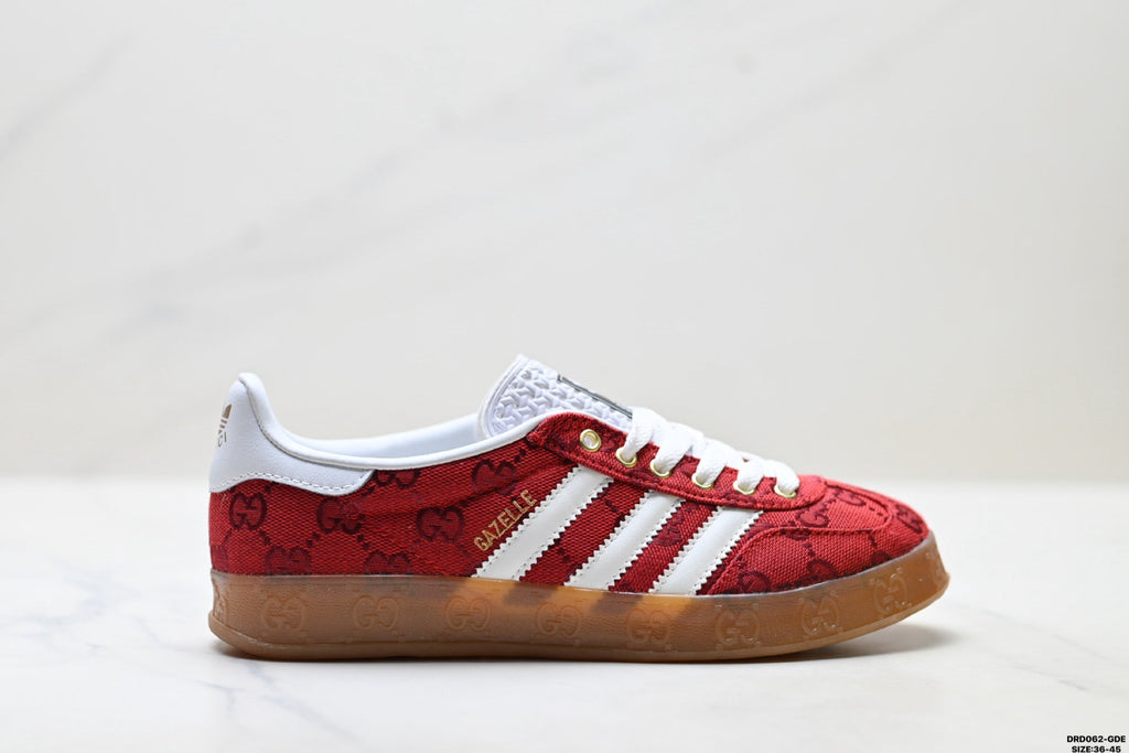 adidas Gazelle Red GG Monogram Sneakers