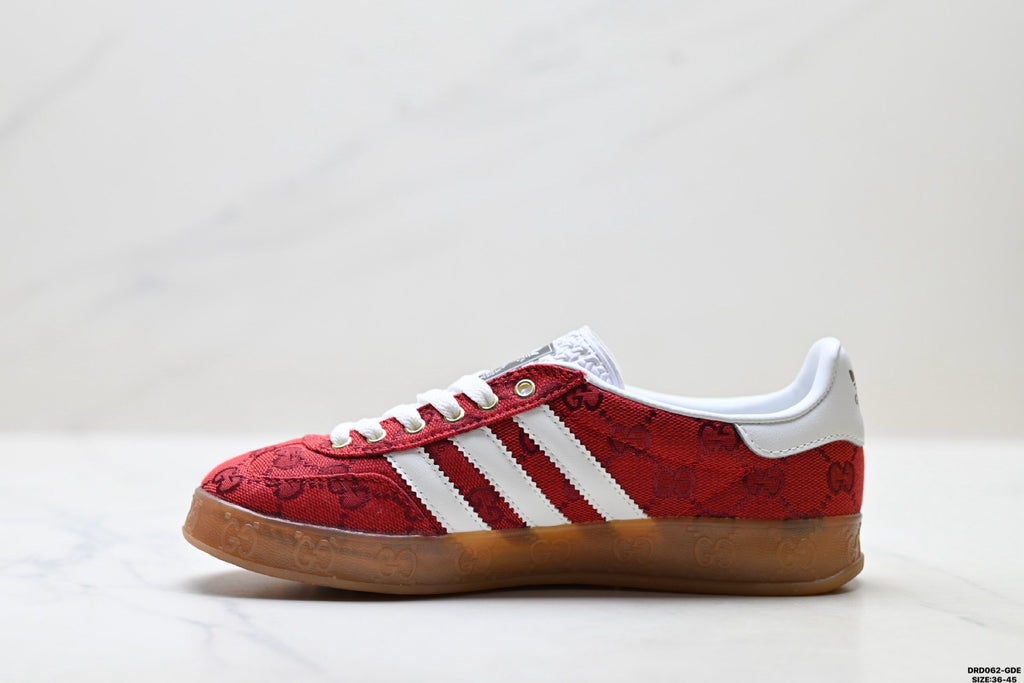adidas Gazelle Red GG Monogram Sneakers
