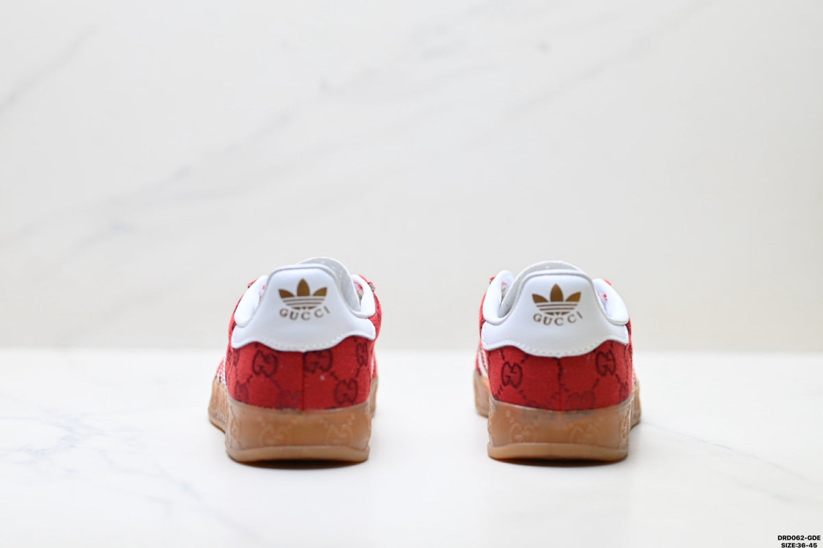 adidas Gazelle Red GG Monogram Sneakers