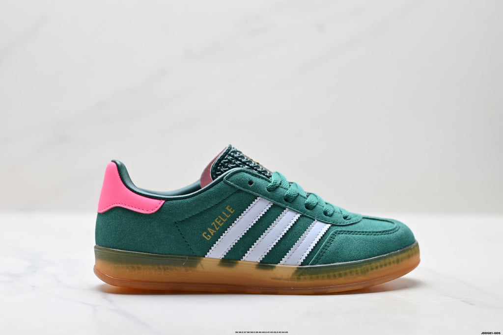 adidas Gazelle Green Pink Sneakers