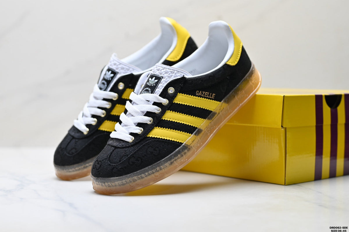 adidas Gazelle Black Yellow Sneakers