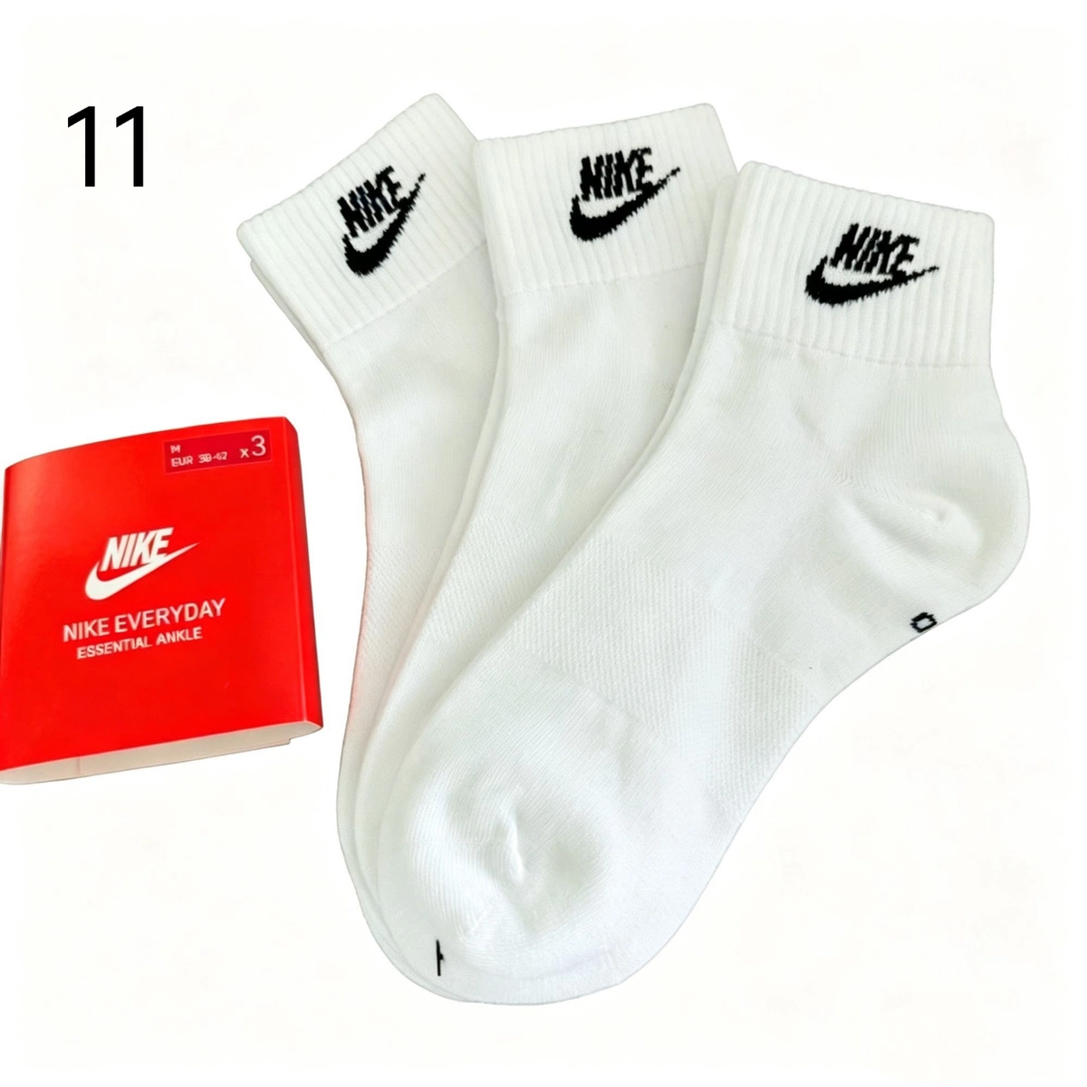 3 Pairs Unisex Sport Socks, Crew / Ankle / No Show Multiple Length Options, Black White Color, Striped & Solid Daily Casual Athletic Socks Gift Box