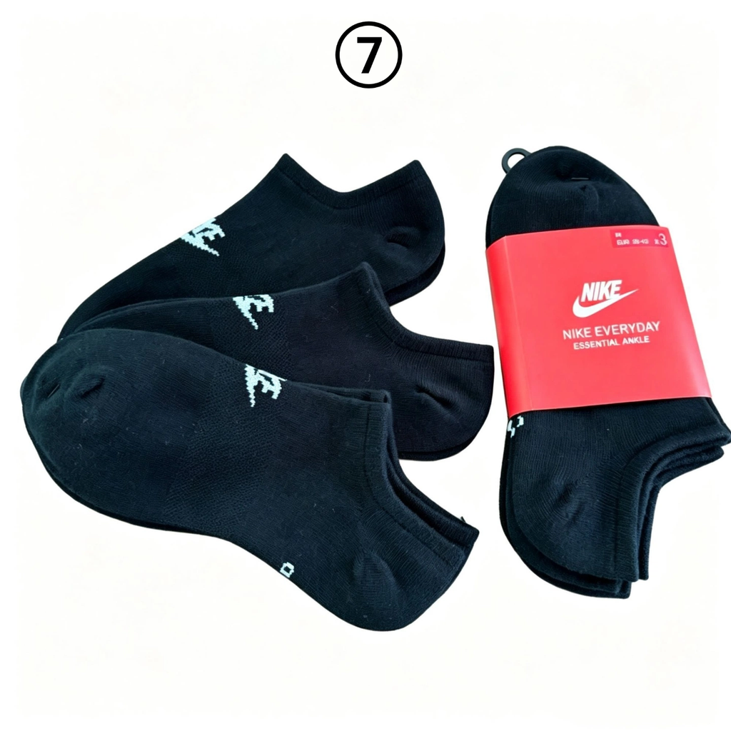 3 Pairs Unisex Sport Socks, Crew / Ankle / No Show Multiple Length Options, Black White Color, Striped & Solid Daily Casual Athletic Socks Gift Box