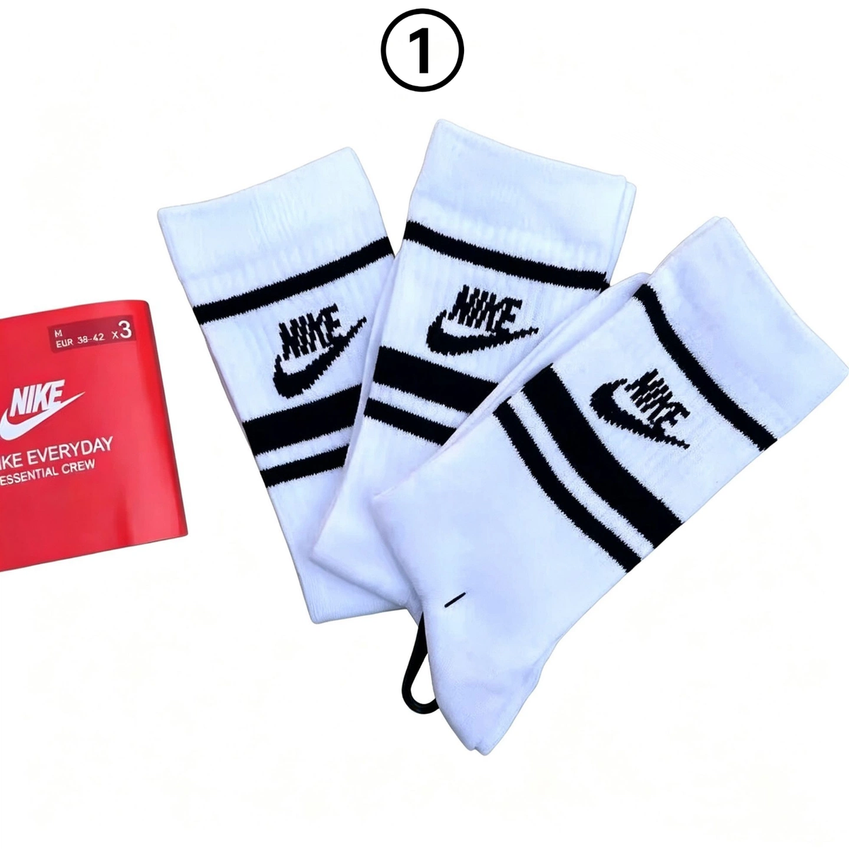3 Pairs Unisex Sport Socks, Crew / Ankle / No Show Multiple Length Options, Black White Color, Striped & Solid Daily Casual Athletic Socks Gift Box