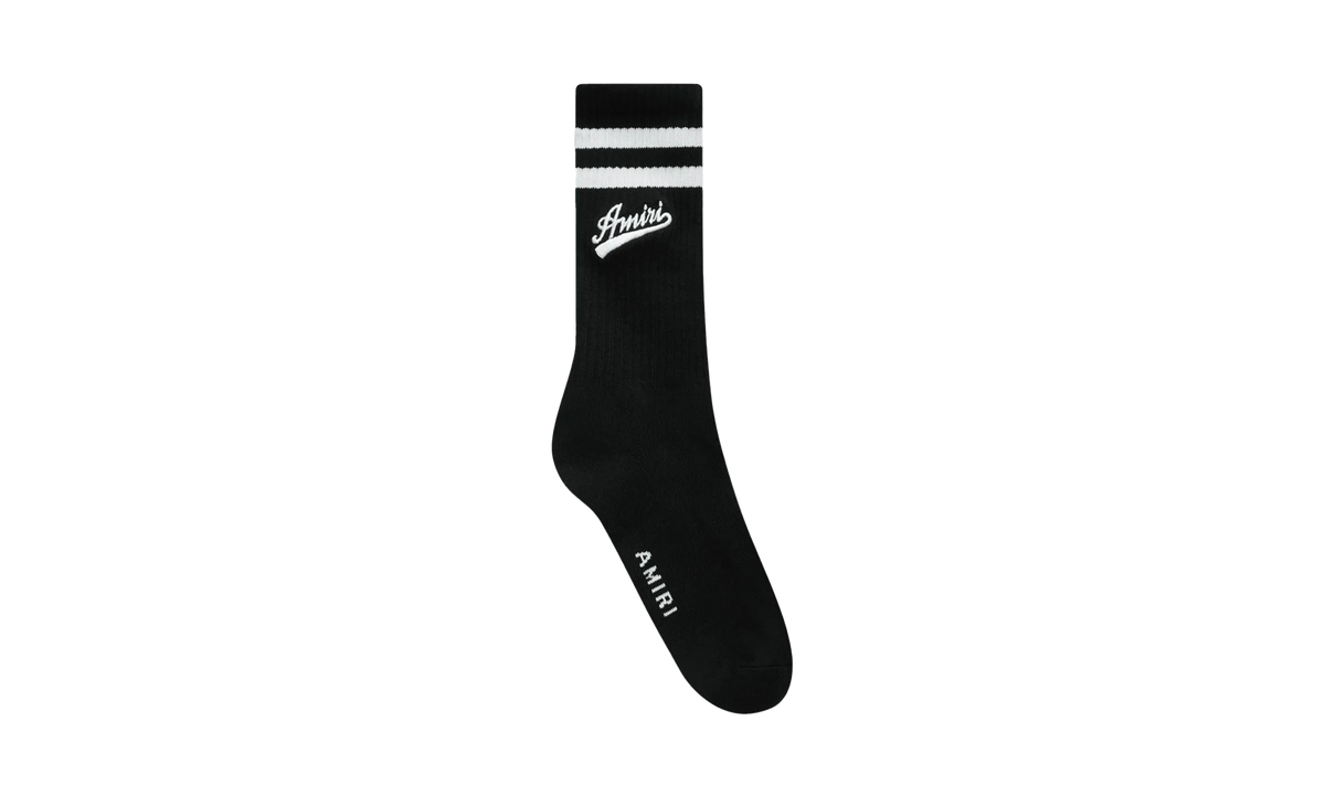 Varsity Script Socks "Black / White" SS23MHR003 004