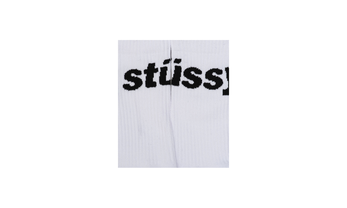 Jacquard Logo Socks "White" STUS92