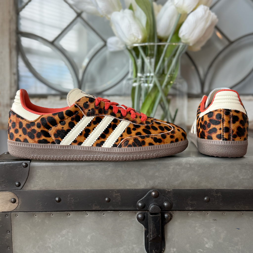 adidas Samba OG Red Leopard Women's
