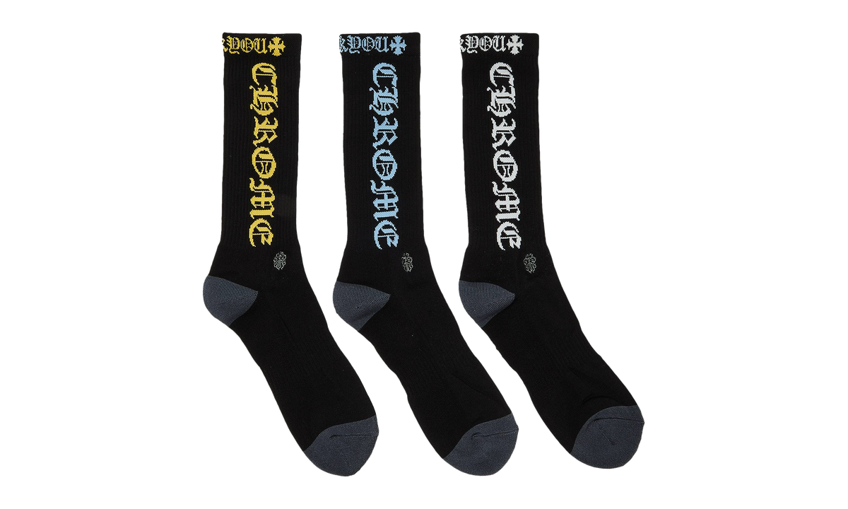 Chrome Hearts Socks (3 Packs) "Multicolor" CHRM0161