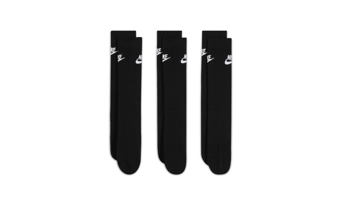 NSW Everyday Essential Crew Socks (3 Pairs) "BLACK" DX5025 010