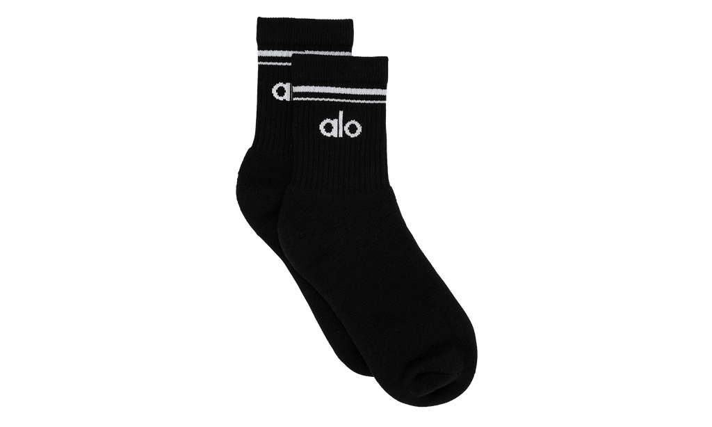 Half-Crew Throwback Sock "Black / White" ALO02