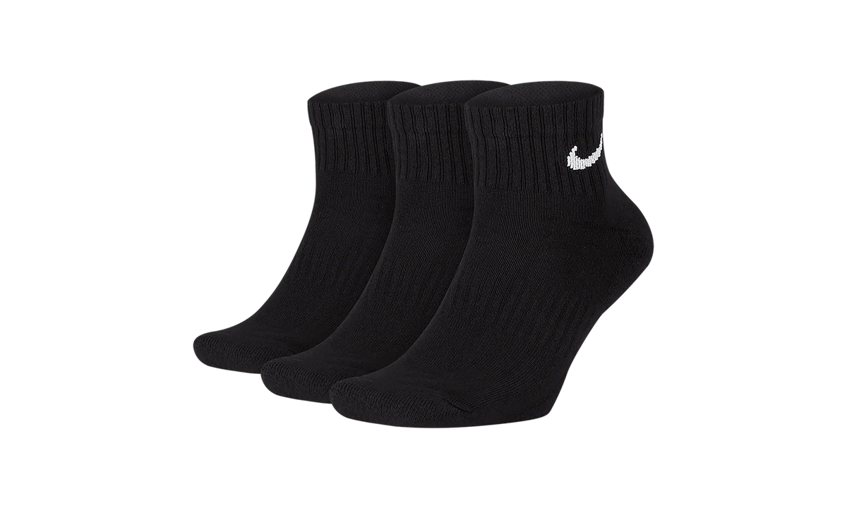 Everyday Cushioned Training Ankle Socks (3 Pairs) "Black / White" SX7667 010