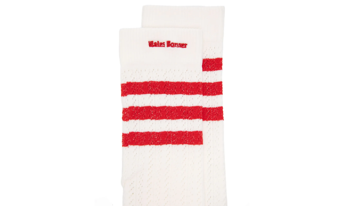 Wales Bonner Crochet Socks "Chalk White / Night Navy" KB2324