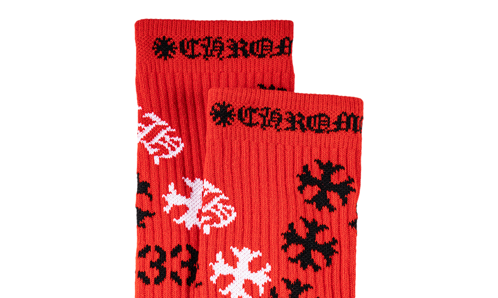 Stencil Socks (1 Set) "Red" CHRM0585