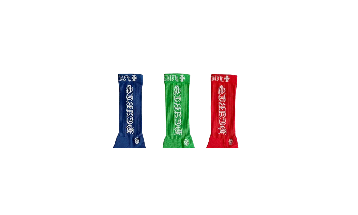Script Logo Socks "Green / Red / Blue" CHRM0144