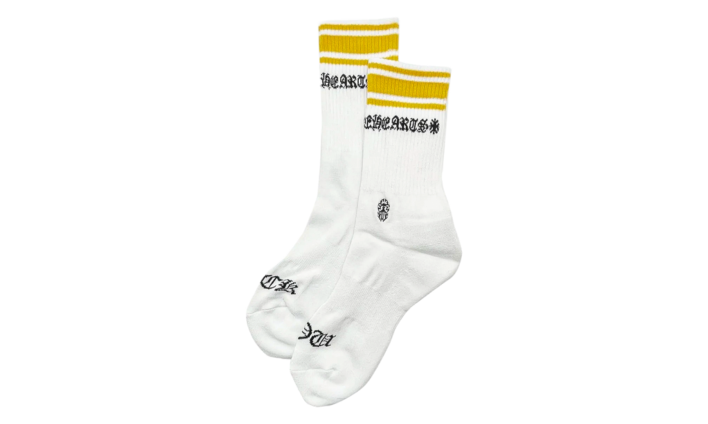 Striped Sport Socks "White / Yellow" CHRM1978