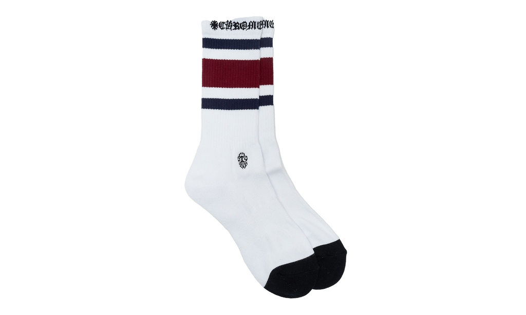 Sport Socks "White Navy Burgundy" CHRM1380