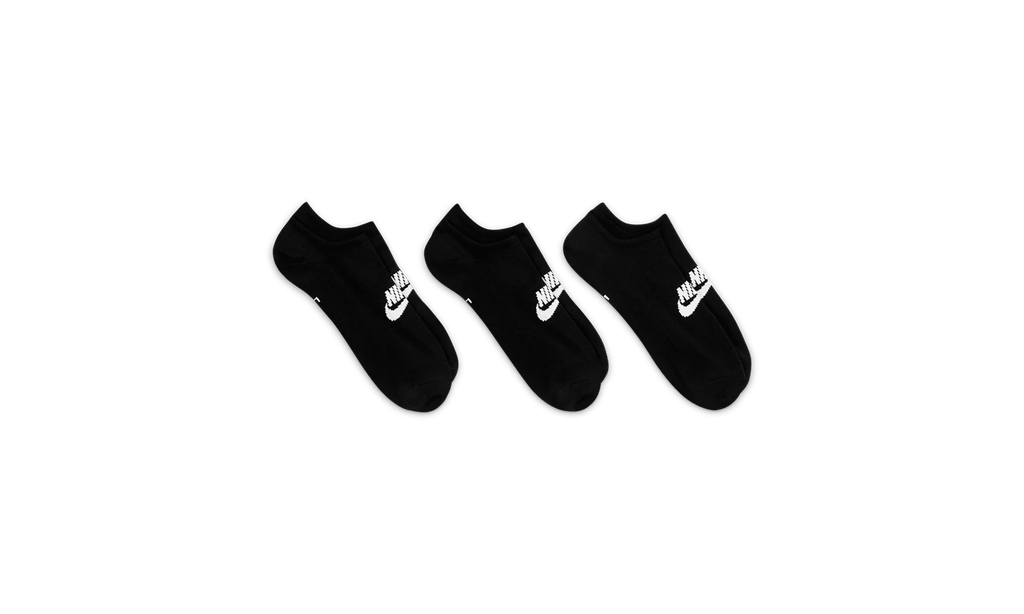 Everyday Essential No-Show Socks "Black - (3 Pairs)" DX5075 010