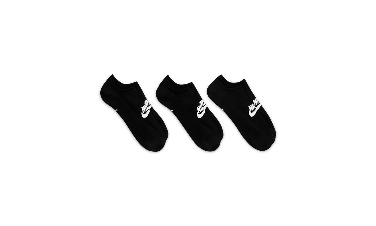 Everyday Essential No-Show Socks "Black - (3 Pairs)" DX5075 010