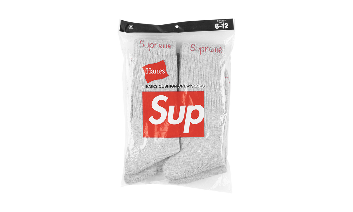 Hanes Crew Socks "(4 Pack) Heather Grey" SU488